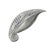 Art Deco 1990s White Washed Carved Wooden Leaf Tray For Sale - Image 3 of 4