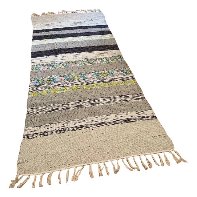 Turkish Flat Weave Kilim Runner For Sale