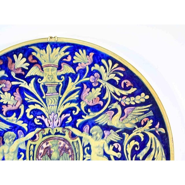1950s Mid-Century Italian Ceramic Plate by Alberto Rubboli For Sale - Image 5 of 6