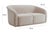 2020s Yara Beige Velvet Pleated Loveseat For Sale - Image 5 of 7