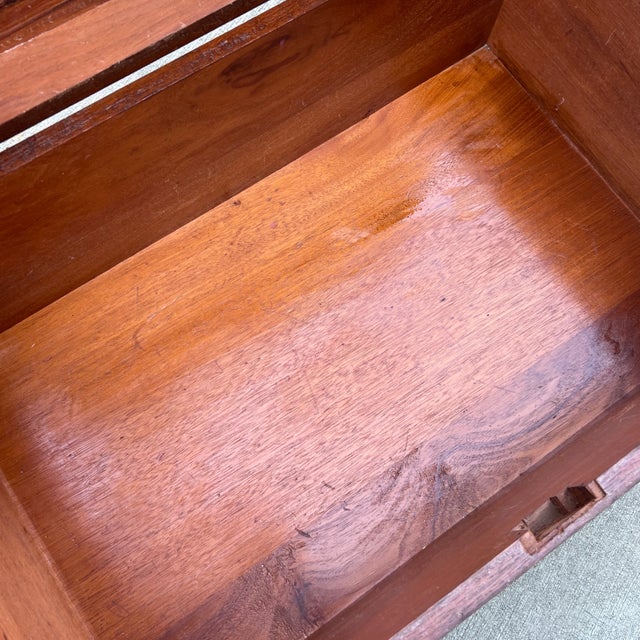 Mexican 1970s Mayan Wooden Hand Carved Trunk For Sale - Image 3 of 5