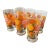 Vintage Libbey Citrus Juice Glasses Set of 6 – Mid-Century Modern Orange Slice Tumblers, 1960s–1970s Retro Barware For Sale