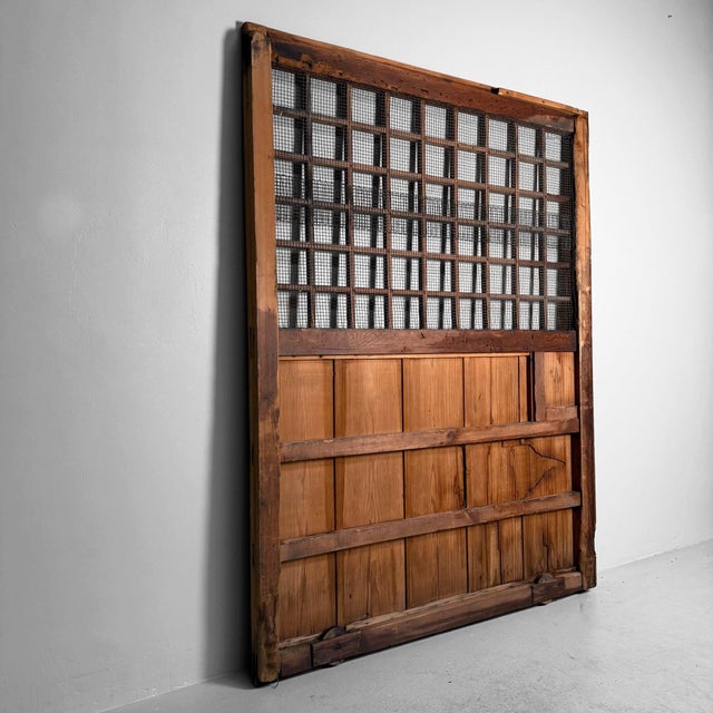 Contemporary Antique Japanese Wooden Door Wall Panel, 1890s For Sale - Image 3 of 18