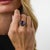 1910s 1910s Art Nouveau 7.25 Carat Amethyst 14k Yellow Gold Enamel Cocktail Ring, Size 6.75 For Sale - Image 5 of 6