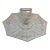 Vintage Octagonal Etched Glass Dessert Tray With Glass Handle For Sale