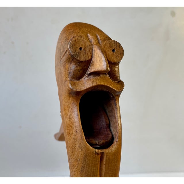 Vintage Beech Nutcracker and Teak Bowl by Kay Bojesen, 1930s, Set of 2 For Sale - Image 4 of 17