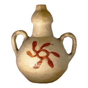 Rare South American Old Pottery, Clay Vessel Jar 10.5" H
