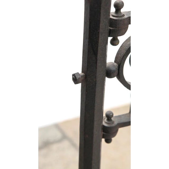 19th Century French Bronze and Wrought Iron Fireplace Stand For Sale - Image 4 of 11