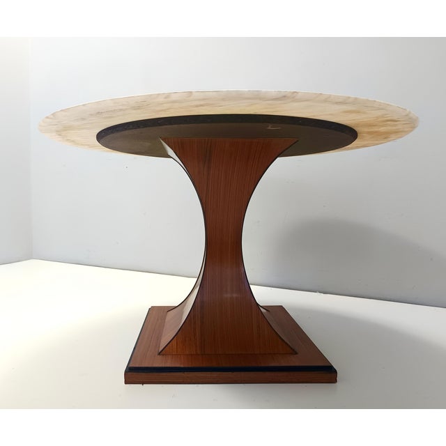Dining Table with Portuguese Pink Marble Top in the style of Carlo De Carli, 1960s For Sale - Image 9 of 12