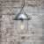Vintage Industrial Silver Metal and Clear Glass Pendant Light For Sale - Image 5 of 6
