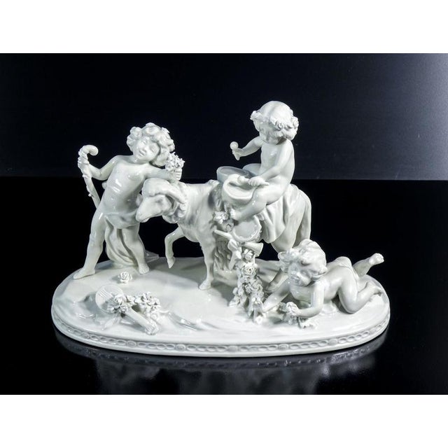 Porcelain Procession of Putti Sculpture from Capodimonte For Sale - Image 15 of 18