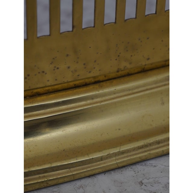 Virginia Metalcrafters Virginia Metalcrafters Colonial Williamsburg Brass Fireplace Fender For Sale - Image 4 of 12