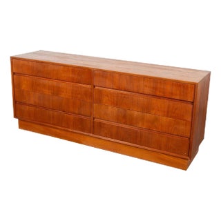 1960s Danish Mid-Century Modern Long Teak Dresser For Sale