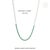 Modern 3.85ct Round Emerald Tennis Necklace With Paperclip Chain in 18k Gold For Sale - Image 12 of 18