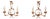 Floral Wall Sconces in Gilt Metal, Italy, 1960, Set of 2 For Sale