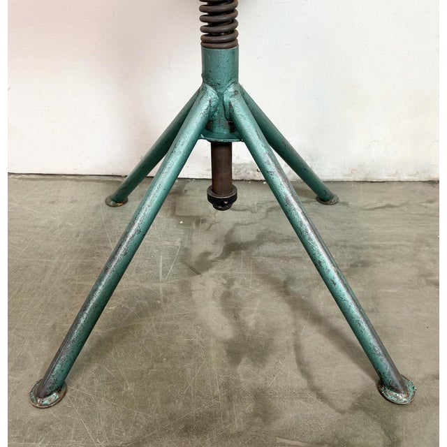 1950s Industrial Dark Green Workshop Chair, 1950s For Sale - Image 5 of 18