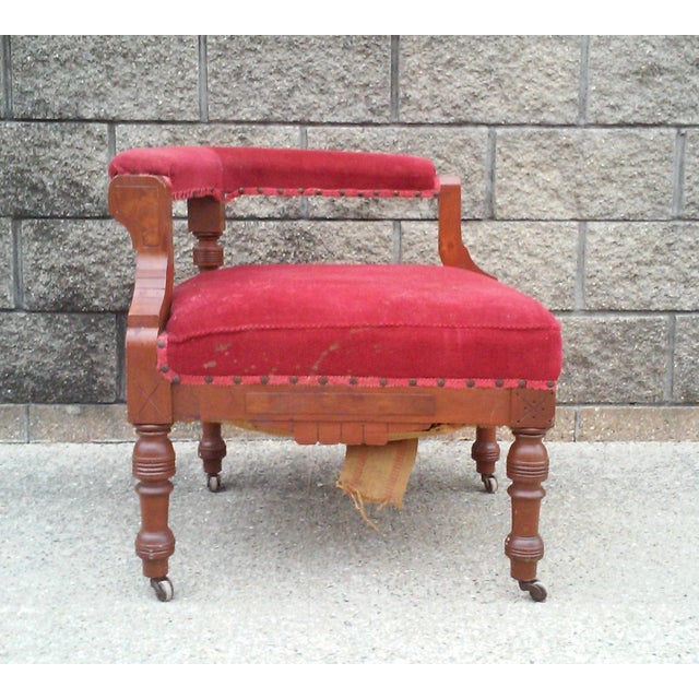Late 19th Century Antique American Eastlake Victorian Corner Chair For Sale - Image 5 of 11