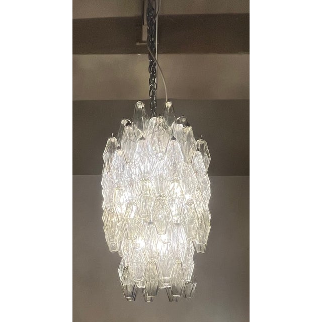 Vintage Poliedri Chandelier by Venini, Venice, Italy, 1950s For Sale - Image 6 of 11