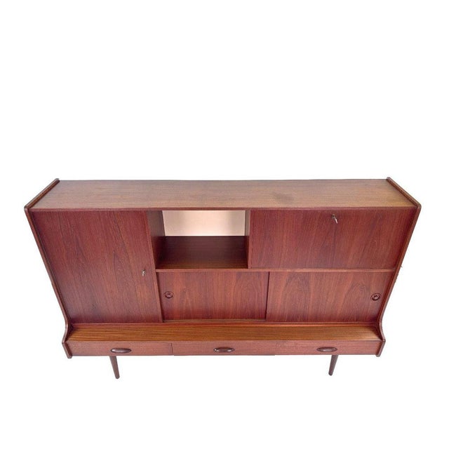 Brown Vintage Highboard, 1960s For Sale - Image 8 of 9