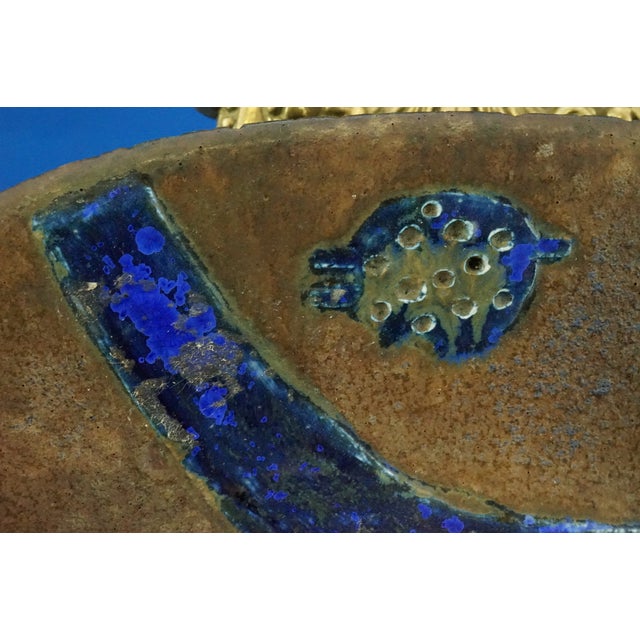 Primitivist Stoneware Plate with Abstract Figures by Cesare Ronchi, Italy, 1960s For Sale - Image 8 of 18