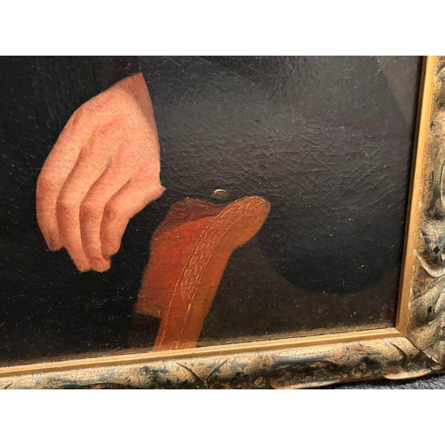 American School Late 28th Century Portrait of a Man For Sale - Image 4 of 8