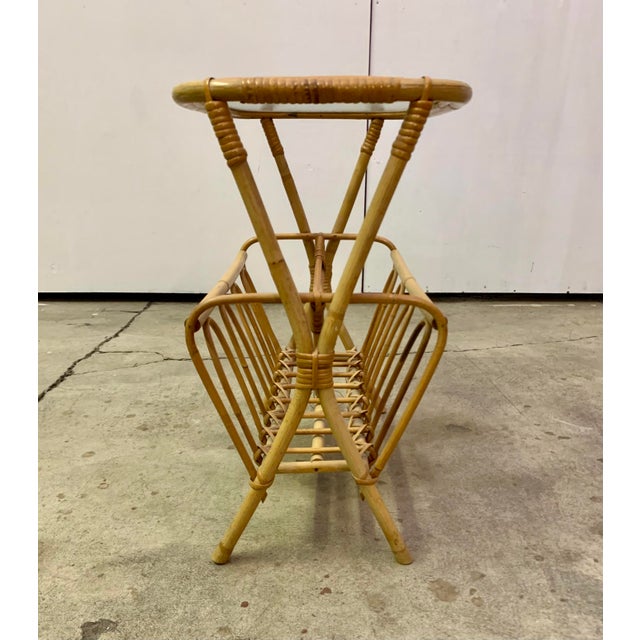 Swedish Designer, Side Table, Bamboo, Rattan, Glass, Sweden, 1950s For Sale - Image 11 of 11