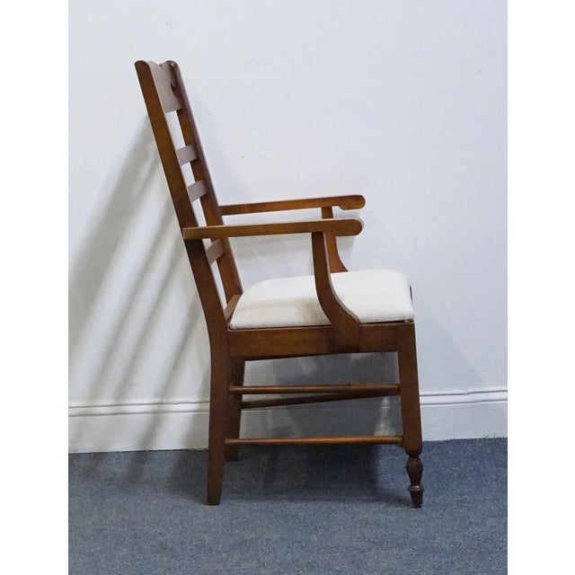 Wood Pennsylvania House Early American Country Style Ladderback Dining Arm Chair For Sale - Image 7 of 10