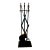 1970s Vintage Rustic Boho Chic French Style Wrought Iron With Bronze Handles Fireplace Tools - Set of 5 For Sale