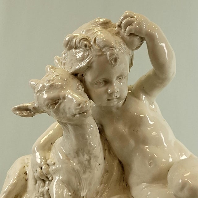 Antique Ceramic Sculpture by Badessi for Capodimonte, 19th Century For Sale - Image 4 of 10