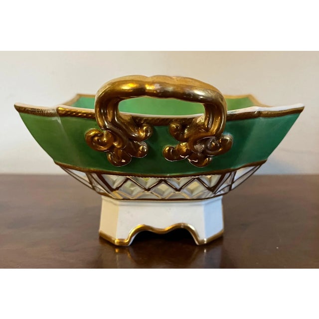 Antique Early 19th Century English Porcelain Reticulated Chestnut Basket or Fruit Bowl With Hand Painted Flowers 1820 For Sale - Image 4 of 13