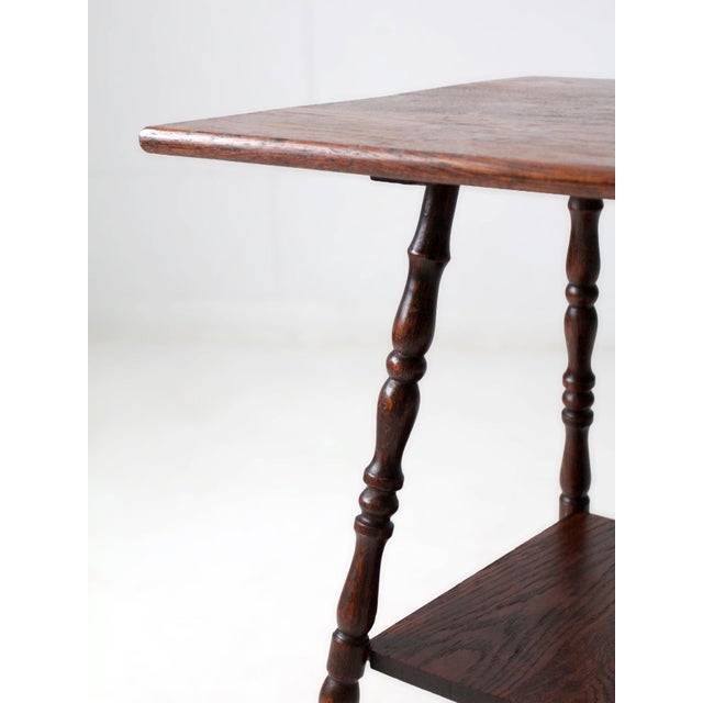 Early 20th Century Antique Oak Side Table For Sale - Image 5 of 9