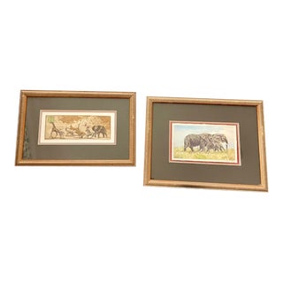 Rare Limited Edition Lithographs, Signed and Framed by Nancy Strailey- Set of 2 For Sale