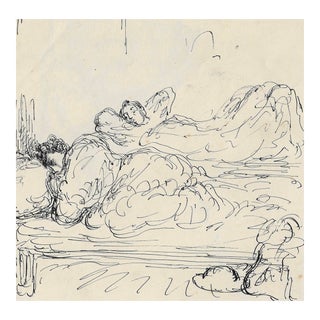 Harold Hope Read Double Sided Figure Drawing For Sale