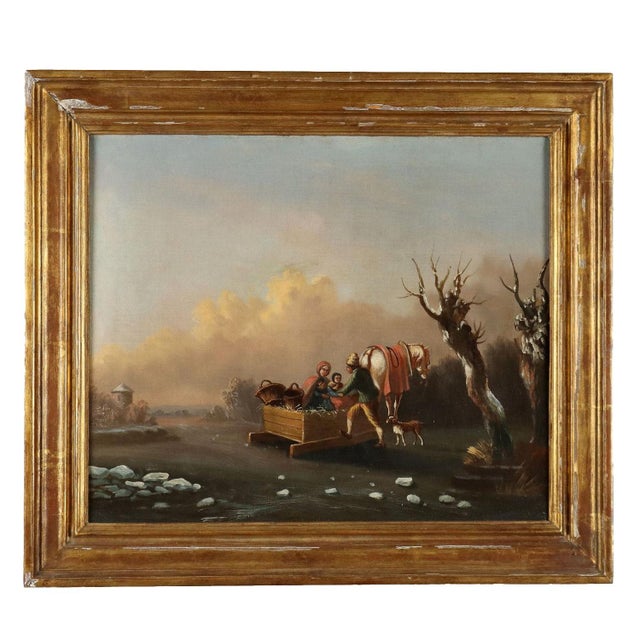 Winter Landscape, Oil on Canvas, 19th Century For Sale - Image 11 of 11