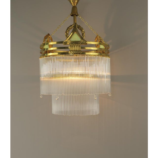 Viennese Art Deco Café Hanging Lamp, 1920s For Sale - Image 11 of 14