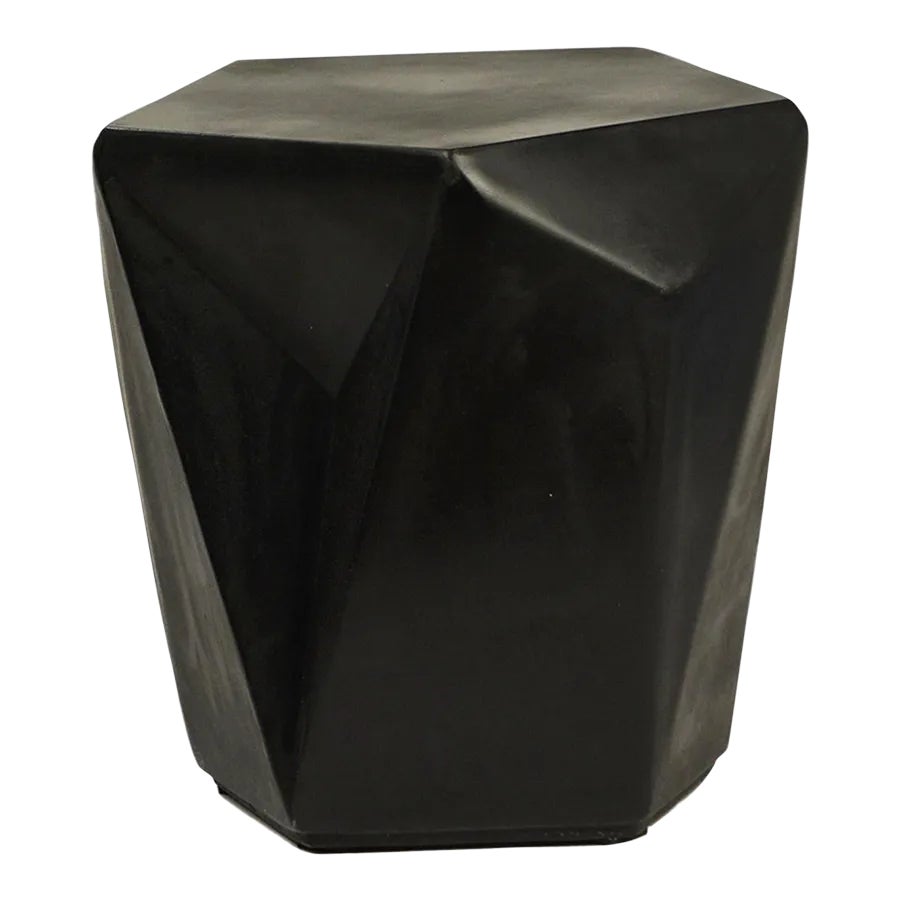 Kylo Black Concrete Side Table | Chairish
