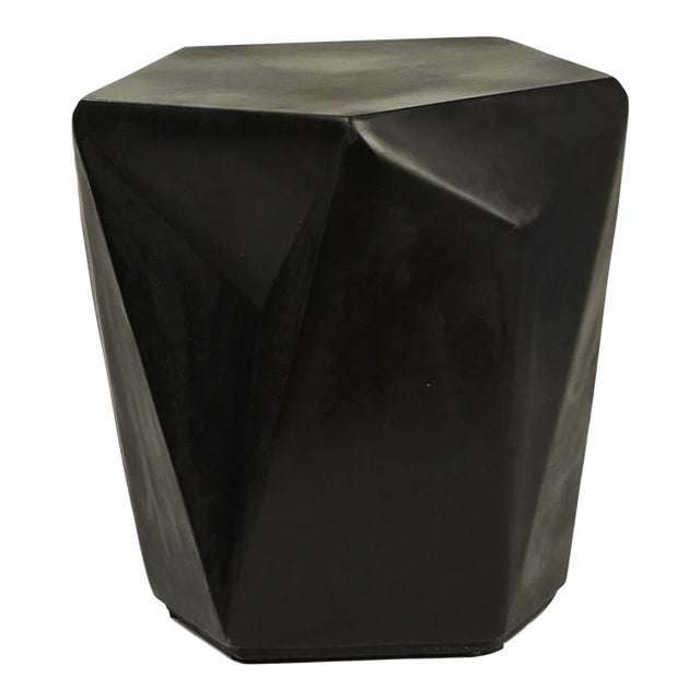 Kylo Black Concrete Side Table For Sale