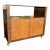 Century Burl & Smoked Glass Rolling Bar For Sale