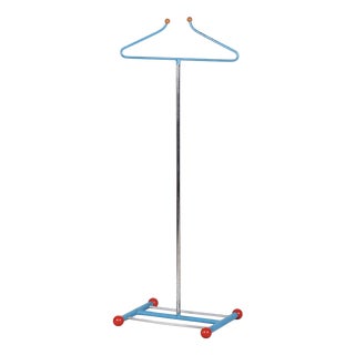 Bauhaus Chrome-Plated and Lacquered Steel Coat Rack, Czechoslovakia, 1920s For Sale