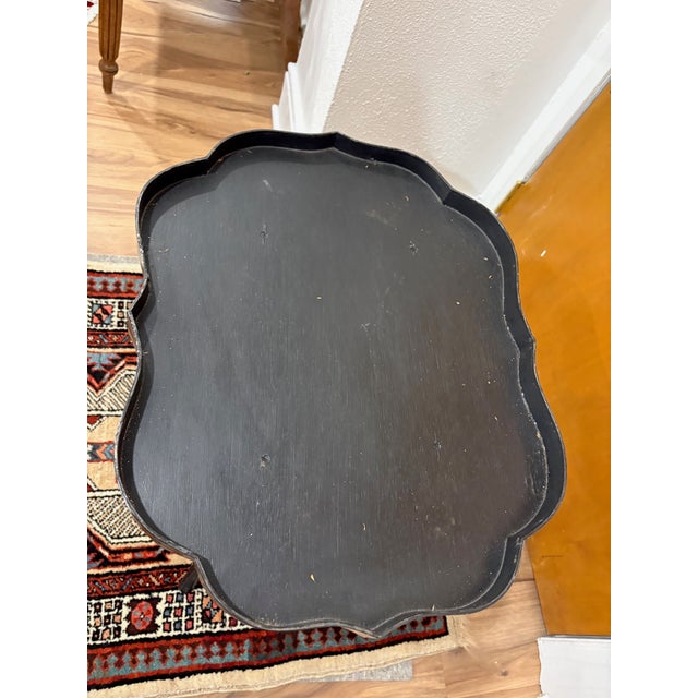 Antique Floral Tole Tray Table For Sale In Washington DC - Image 6 of 6
