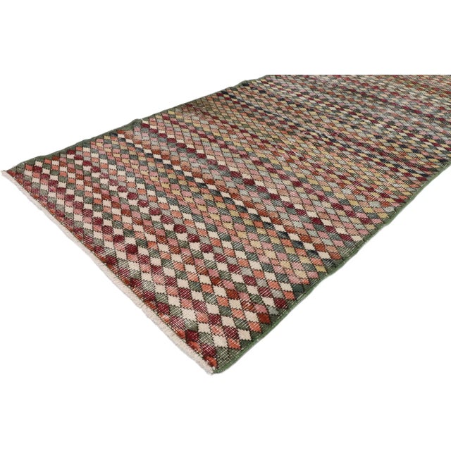Modern Vintage Turkish Sivas Rug - 02'03 x 05'09 For Sale - Image 3 of 9