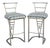 1980s Attributed to Design Instite of America Bronze Finish Memphis Bar Stools For Sale