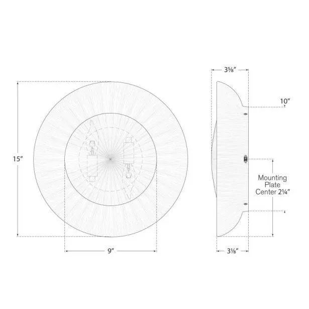 Modern Kelly Wearstler for Visual Comfort Signature Utopia Large Reflector Sconce in Gild For Sale - Image 3 of 3