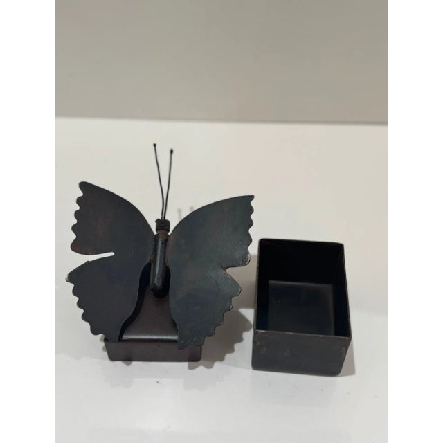 Late 20th Century Jan Barboglio Forged Steel Butterfly Lidded Box – Handcrafted For Sale - Image 4 of 6