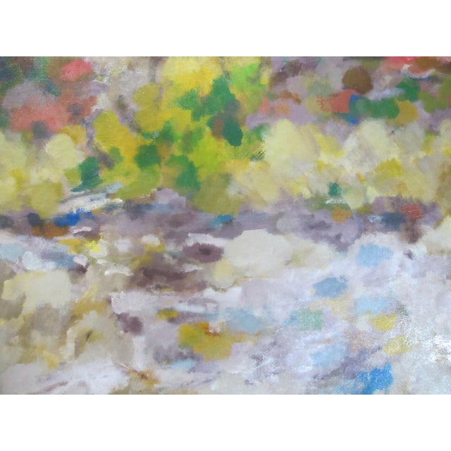 David McCosh Mottled Colorful Abstract Original Landscape Oil Painting For Sale In Portland, OR - Image 6 of 7