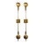 Revelation Modern Antique Brass Polar Sconces Pair For Sale