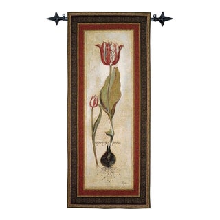 Tulips II Loom Woven Tapestry - 133 X 68 Cm (4'4" X 2'3") - Requires Rod Size 2 For Sale