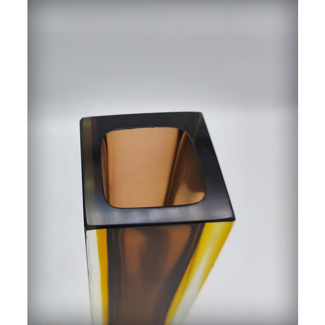 XXL Murano glass vase, designed by Flavio Poli for Seguso Vetri d’Arte in Murano, Italy, circa 1950. A perfect...