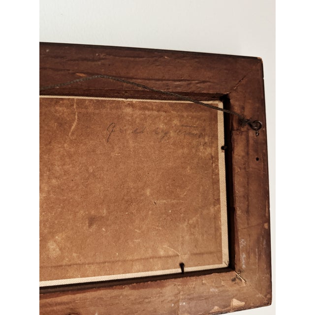 1920s/30s Antique Petite Playful Interior Scene. Oil Painting- 7 X 9” For Sale - Image 9 of 10