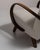 20th Century Czech Republic Warm Ivory Boucle Bentwood-Arm Lounge Chair For Sale - Image 9 of 10